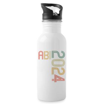 Abitur Junge Mädchen Abi Abitur 2024 - Trinkflasche mit integriertem Trinkhalm - Weiß - Rechts