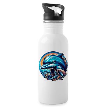 Dolphin - Water bottle with straw - white - Right