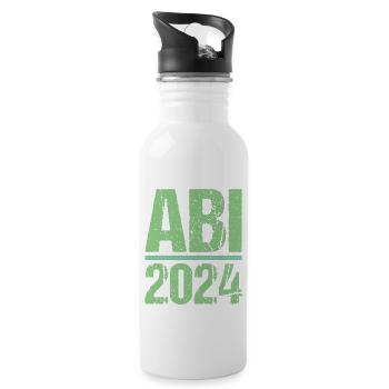 Abitur Junge Mädchen Abi Abitur 2024 - Trinkflasche mit integriertem Trinkhalm - Weiß - Rechts