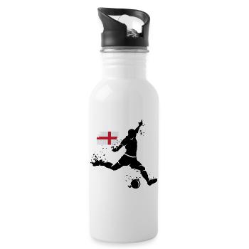 Football England Fan Player Blast icône - Gourde avec paille intégrée - blanc - Droite