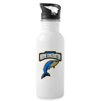 Marine Conservation - Water bottle with straw - white - Right
