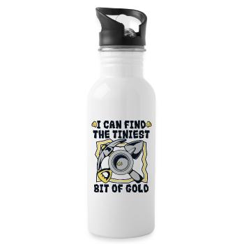I Can Find The Tiniest Bit Of Gold Prospecting - Water bottle with straw - white - Right