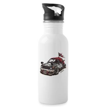 Japanese Kei Car JDM Pirate - Water bottle with straw - white - Right
