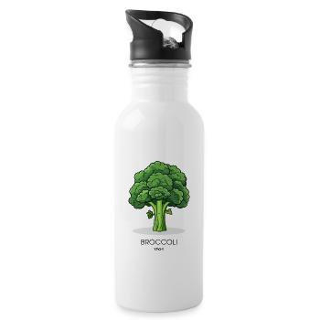 Easy Broccoli - Water bottle with straw - white - Right