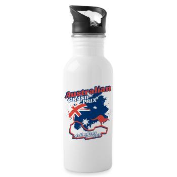 Großer Preis von Australien Albert Park Circuit 2024 - Trinkflasche mit integriertem Trinkhalm - Weiß - Rechts