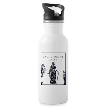 Law Student Chinese Hanzi Law School University - Water bottle with straw - white - Right