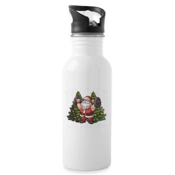 frohen pump - Trinkflasche mit integriertem Trinkhalm - Weiß - Rechts