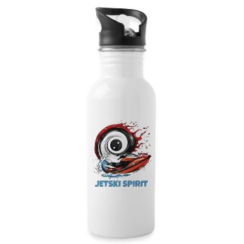Water Sports Jet Ski Spirit - Water bottle with straw - white - Right