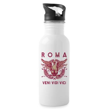 ROMA VENI VIDI VICI - Water bottle with straw - white - Right