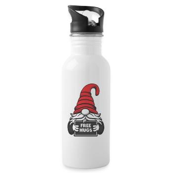 Midget hugs forgives free hugs sweet - Water bottle with straw - white - Right