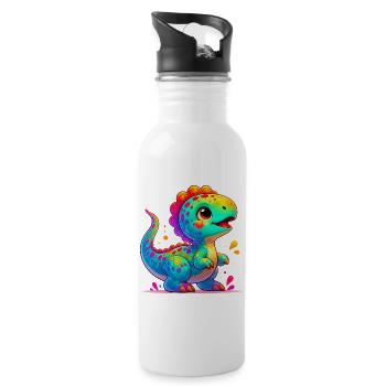 Dinosaur - Water bottle with straw - white - Right