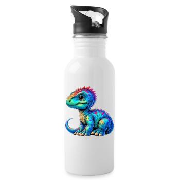 Dinosaur - Water bottle with straw - white - Right