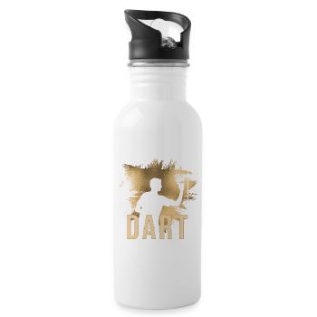 Dart - Trinkflasche mit integriertem Trinkhalm - Weiß - Rechts
