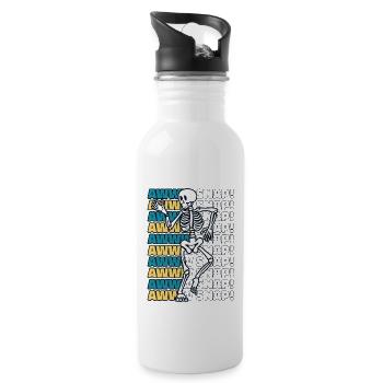 aw Snap Gebrochener Finger Gebrochener Arm Bein Chirurg - Trinkflasche mit integriertem Trinkhalm - Weiß - Rechts