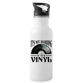 Ce n’est pas de la thésaurisation si c’est du vinyle - Gourde avec paille intégrée - blanc - Droite