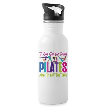 Instructeur de Pilates Professeur Si Vous - Gourde avec paille intégrée - blanc - Droite
