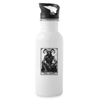 Tarot Cards Tarot Card The Devil The Devil - Water bottle with straw - white - Right