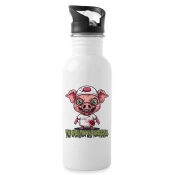 The operation was successful, Dr. Schwein - Water bottle with straw - white - Right