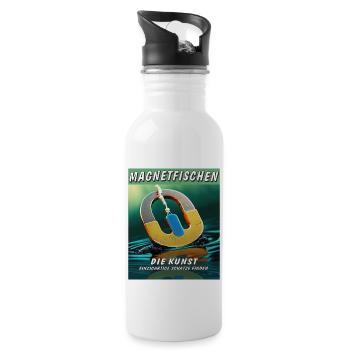 MAGNET FISCHEN EINZIGARTIGE SCHÄTZE FINDEN - Trinkflasche mit integriertem Trinkhalm - Weiß - Rechts