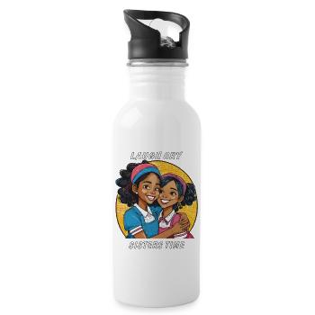 LAUGH CRY SISTERS TIME - Trinkflasche mit integriertem Trinkhalm - Weiß - Rechts