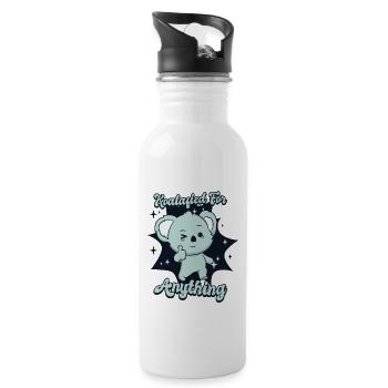 Koalafied For Anything Koalabear Eucalyptus Lover - Water bottle with straw - white - Right
