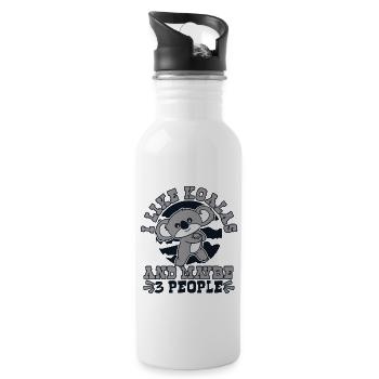 I Like Koalas And Maybe 3 People Koalabear - Water bottle with straw - white - Right
