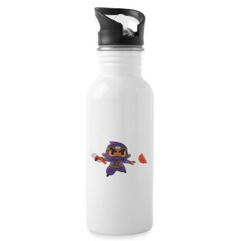 Flow Masters Plumbing Pride Professional Plumber - Trinkflasche mit integriertem Trinkhalm - Weiß - Rechts