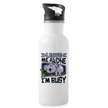Leave Me Alone I'm Busy Koalabear Eucalyptus - Water bottle with straw - white - Right