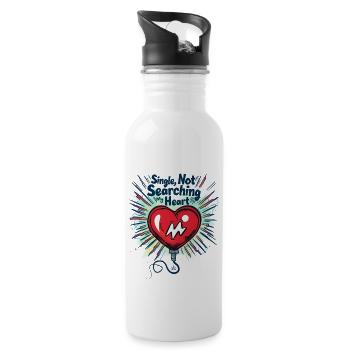 Single! Not Searching - Water bottle with straw - white - Right