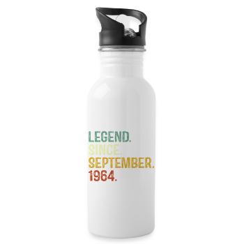 Legend since September 1964 60th Birthday Gifts - Water bottle with straw - white - Right
