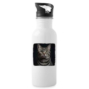 Chat Chats American Shorthair - Gourde avec paille intégrée - blanc - Droite