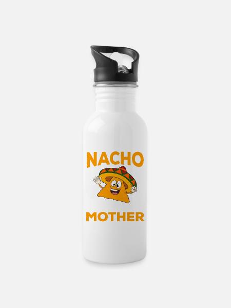 Cinco de Mayo - Trinkflasche mit integriertem Trinkhalm - Weiß