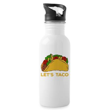 Cinco de Mayo - Water bottle with straw - white - Right