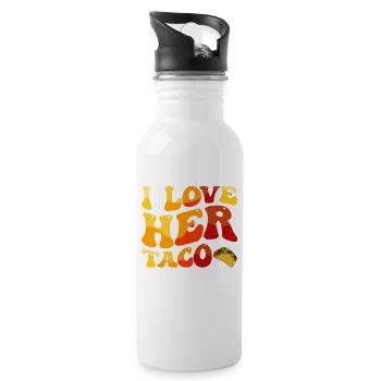 Cinco de Mayo - Water bottle with straw - white - Right