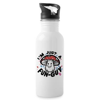 MUSHROOM. I'M JUST A FUN-GUY - Water bottle with straw - white - Right