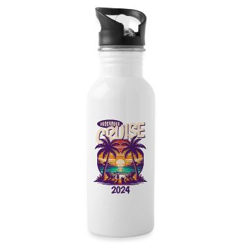 T-shirt « Croisière Lune de Miel Pour Couples 2024 » - Gourde avec paille intégrée - blanc - Droite