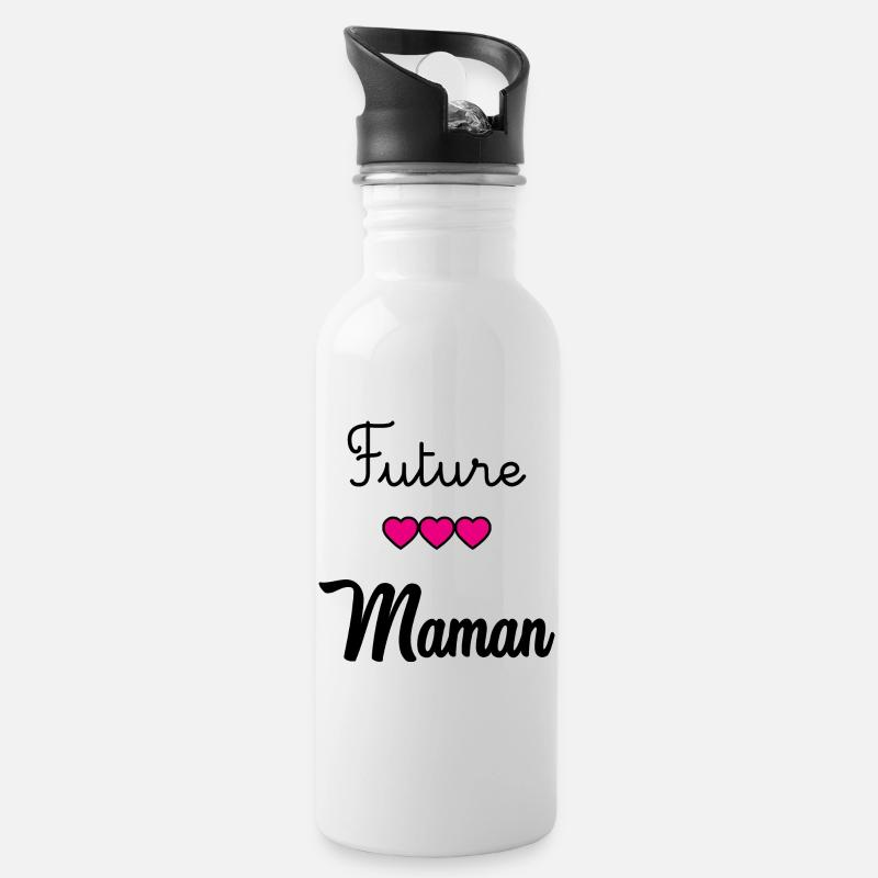 FUTURE MAMAN - Gourde avec paille intégrée - blanc