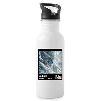 Periodensystemelement Natrium (Na) 011 - Trinkflasche mit integriertem Trinkhalm - Weiß - Rechts