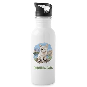 Burmilla Chaton Burmilla Chat - Gourde avec paille intégrée - blanc - Droite