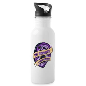 Of Quartz I Love Geodes Geologist Mineral - Water bottle with straw - white - Right