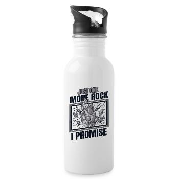 Nur noch ein Stein, den ich verspreche, Geologe, Mineral - Trinkflasche mit integriertem Trinkhalm - Weiß - Rechts