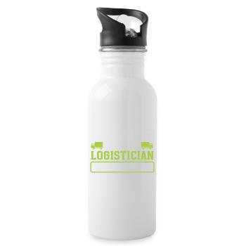Logistician Logistics - Water bottle with straw - white - Right