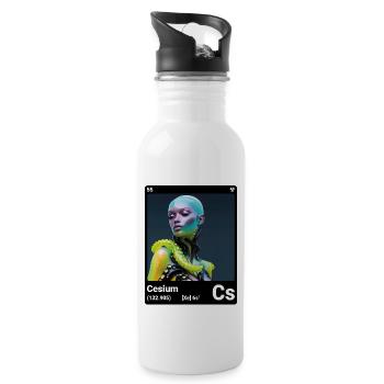 AI am Cäsium (bk) - Trinkflasche mit integriertem Trinkhalm - Weiß - Rechts