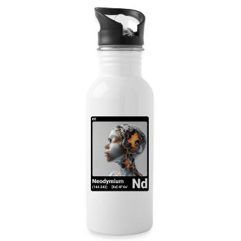 AI am Neodym (bk) - Trinkflasche mit integriertem Trinkhalm - Weiß - Rechts