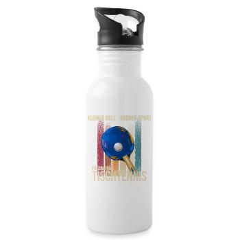 Kleiner Ball Großer Sport - Trinkflasche mit integriertem Trinkhalm - Weiß - Rechts
