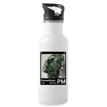 AI am Promethium (bk) - Water bottle with straw - white - Right