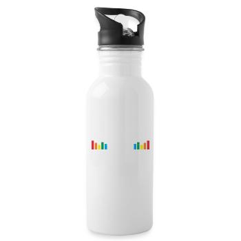 Aktuar Statistiker - Trinkflasche mit integriertem Trinkhalm - Weiß - Rechts