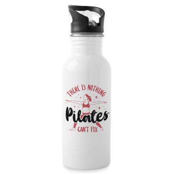 Pilates Instructor Teacher There - Water bottle with straw - white - Right