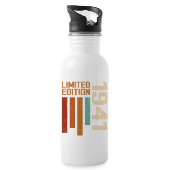 Vintage 1941 Retro 1941 Birthday Gift - Water bottle with straw - white - Right