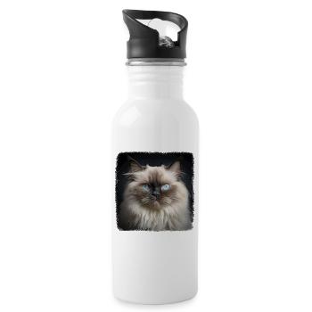 Himalayan Cat Colourpoint Katze - Water bottle with straw - white - Right